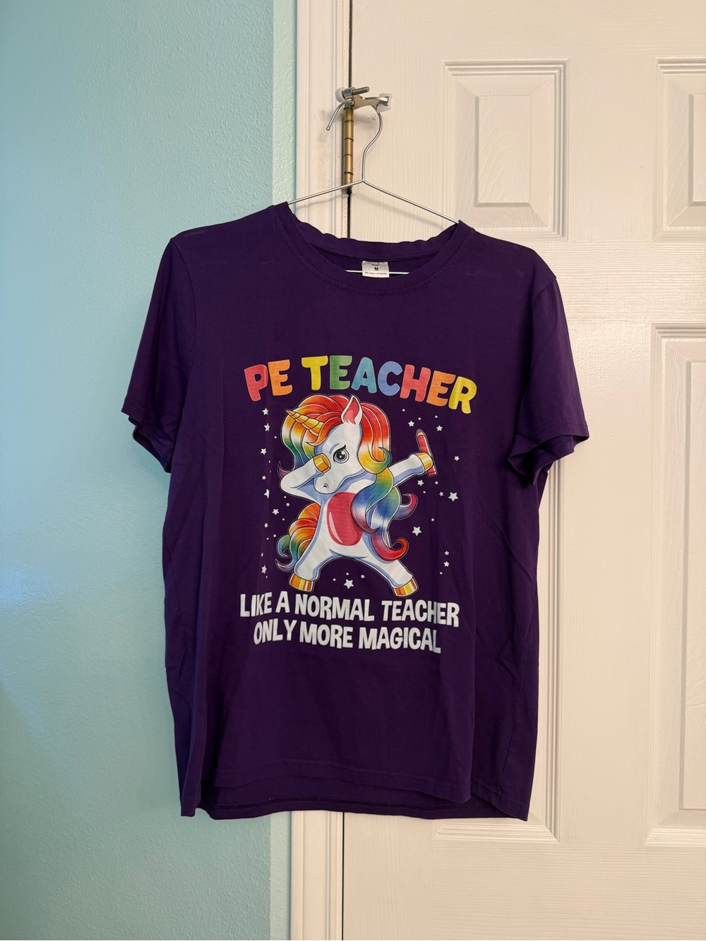 PE Teacher Unicorn T-Shirt - Purple